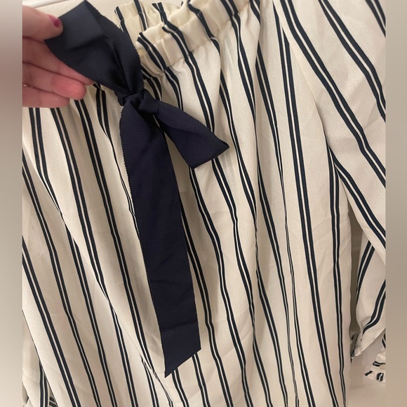 NWT Jcrew Mercantile Printed off-the-shoulder bow top XXS - Picture 4 of 8